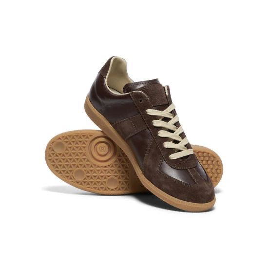The Replica sneakers in nappa leather and suede with a honey sole