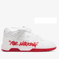 OFF-WHITE Out Of Office “OOO” Low Tops For Walking White White Red SS22
