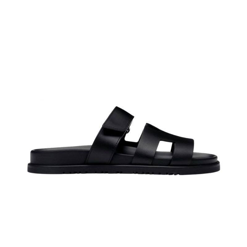 Hermès Chypre sandals in black
