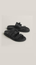 Hermès Jackson Sandal in black calfskin