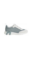 The Hermès Bouncing Sneaker in air mesh and suede goatskin