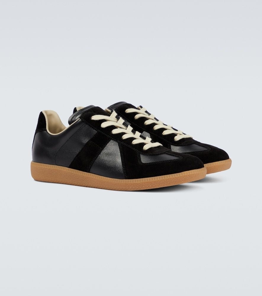 The Replica sneakers in nappa leather and suede with a honey sole