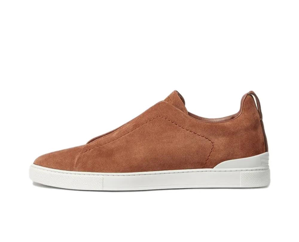 Zegna triple stitch in light brown