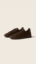 Zegna Triple Stitch Secondskin Sneakers in brown