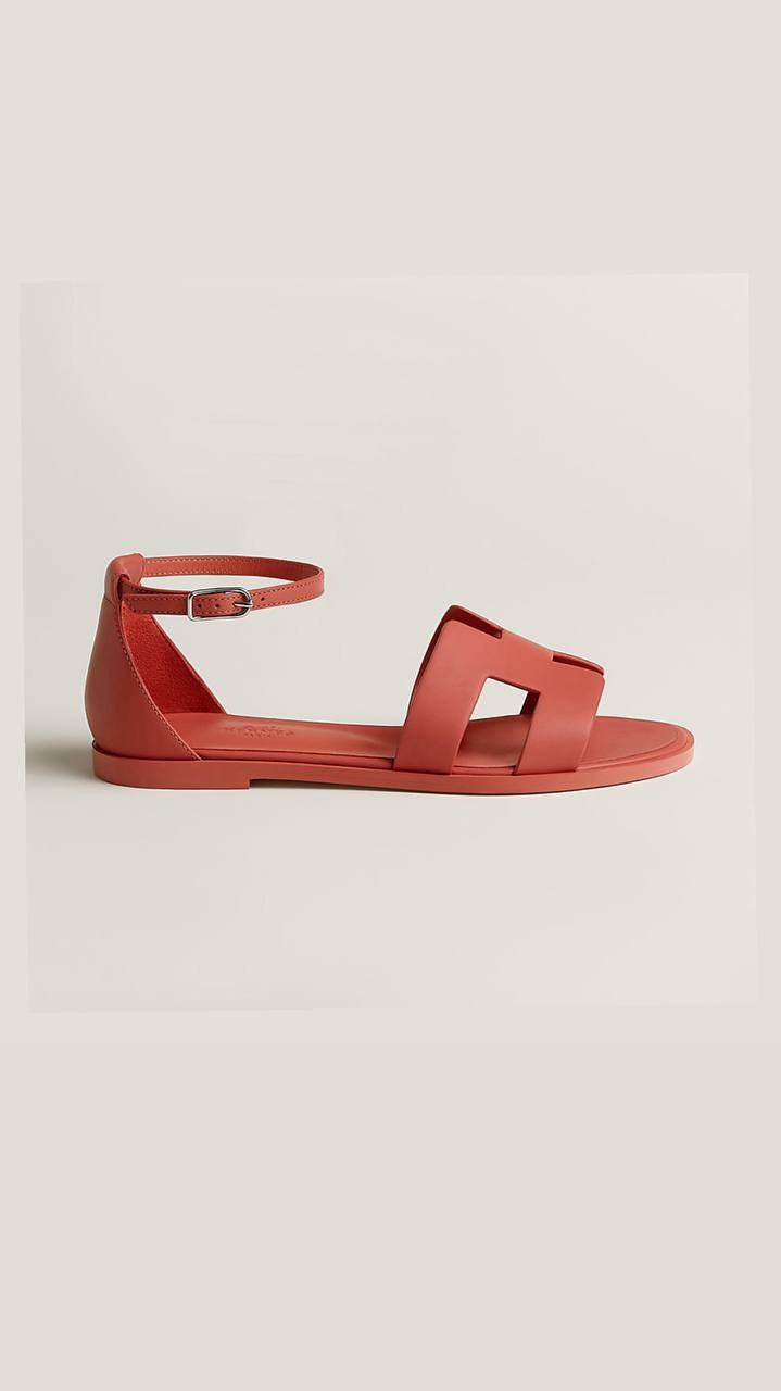 Hermès Santorini Sandals in Epsom calfskin