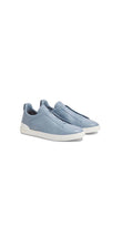 Zegna Triple Stitch Secondskin Sneakers in baby blue