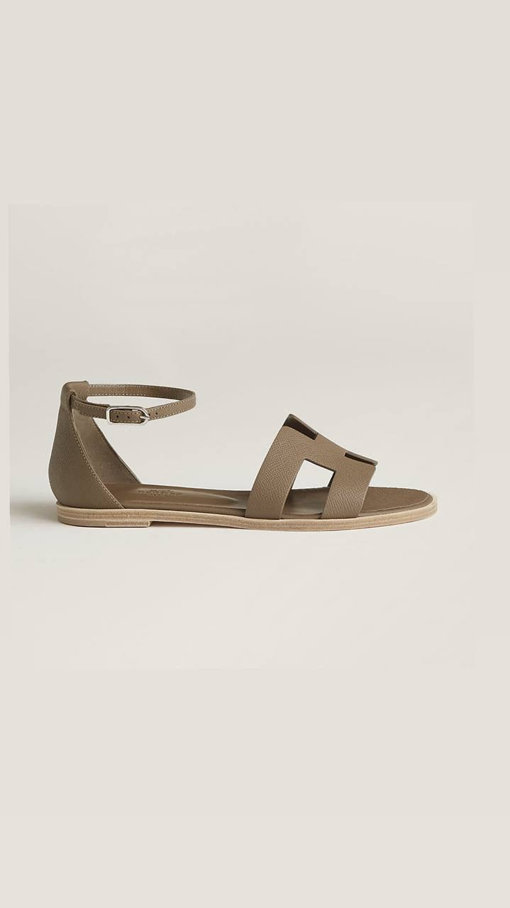 Hermès Santorini Sandals in Epsom calfskin