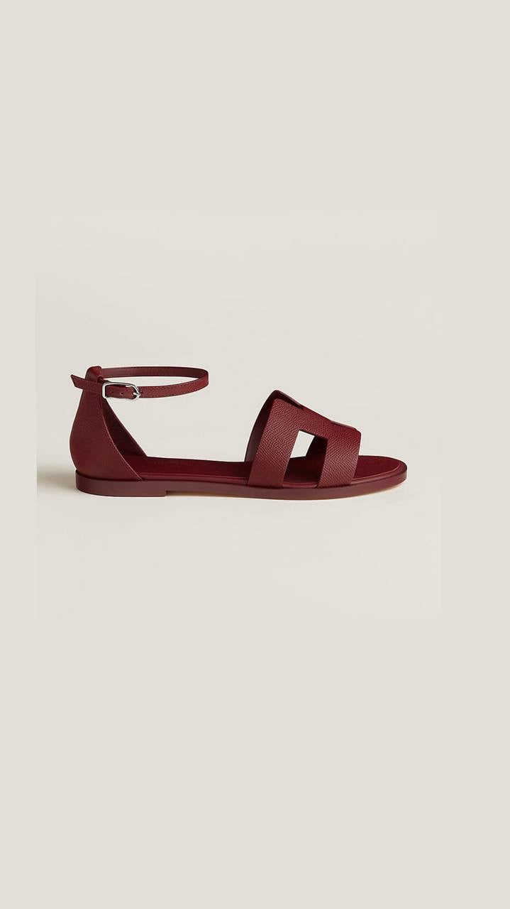 Hermès Santorini Sandals in Epsom calfskin