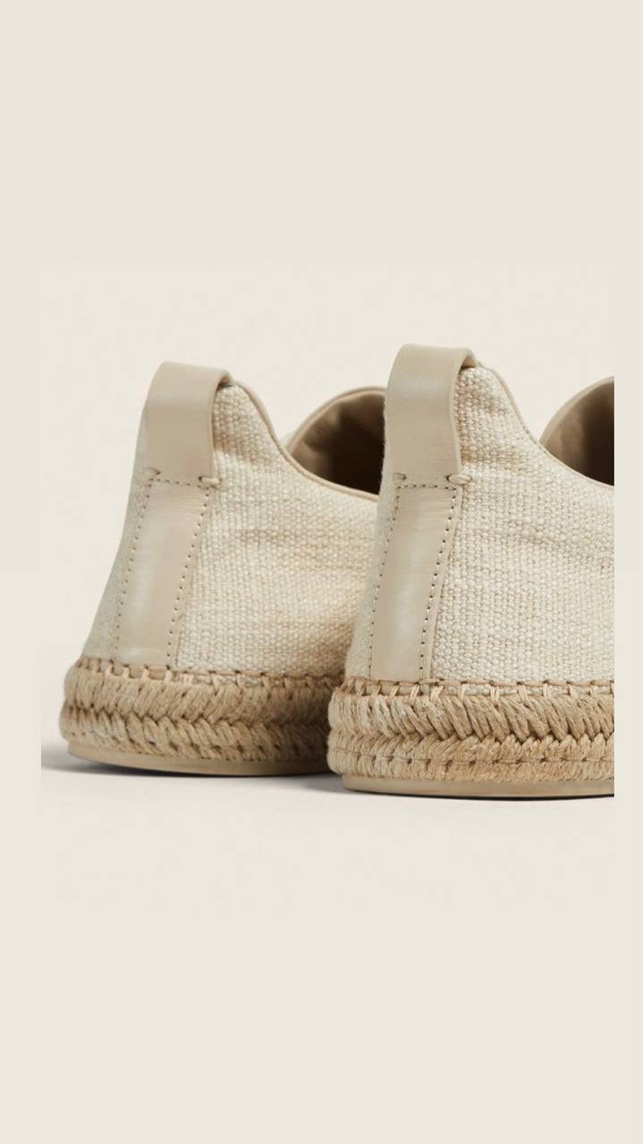 Zegna Triple Stitch Secondskin Sneakers in linen