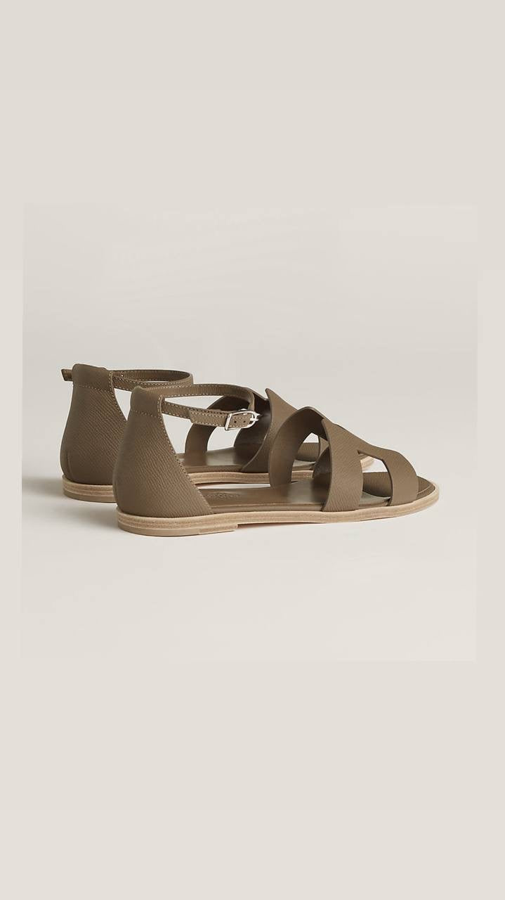 Hermès Santorini Sandals in Epsom calfskin