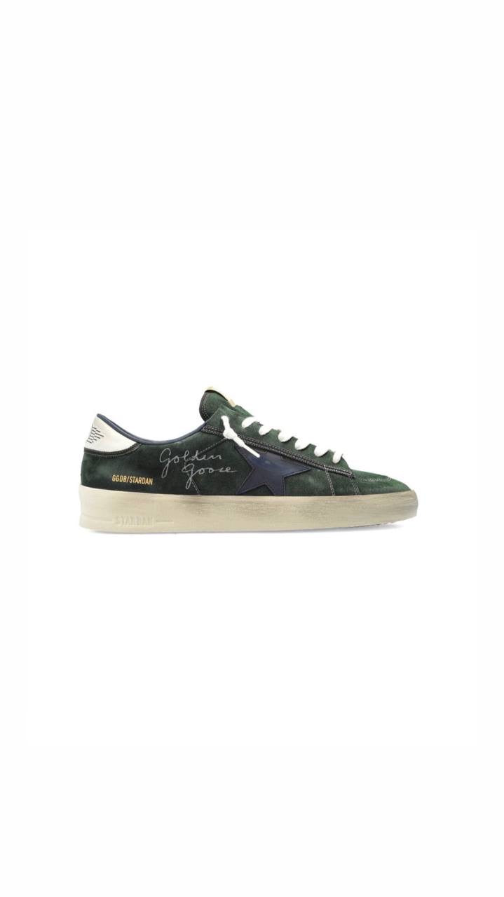 Golden Goose super star green suede