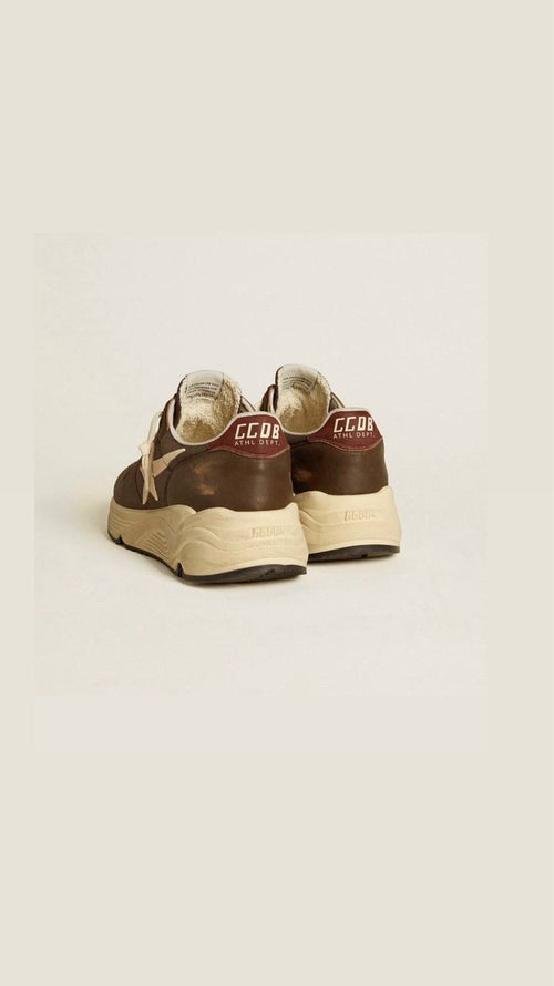 brown Golden Goose Running Sole Sneakers
