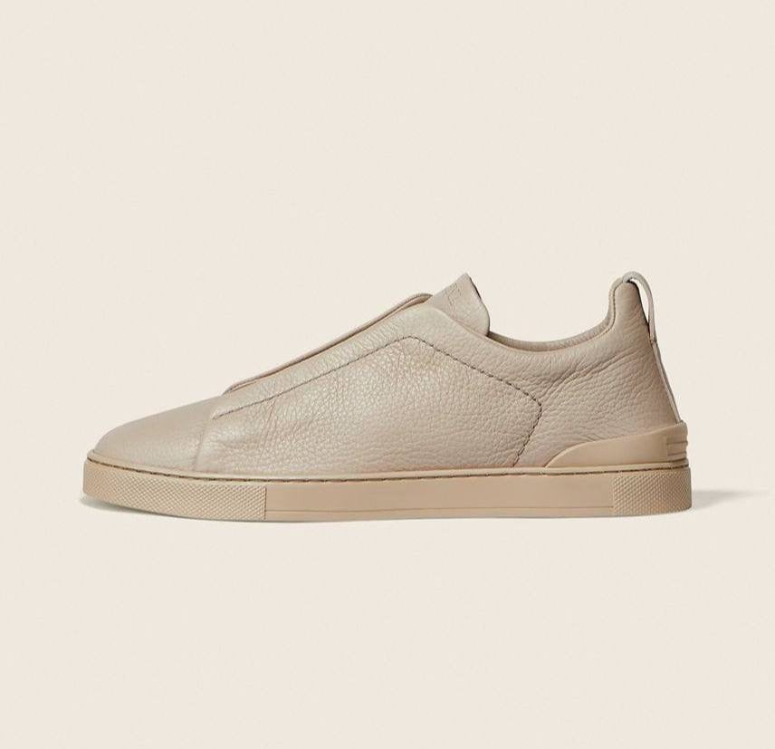 Zegna triple stitch in beige