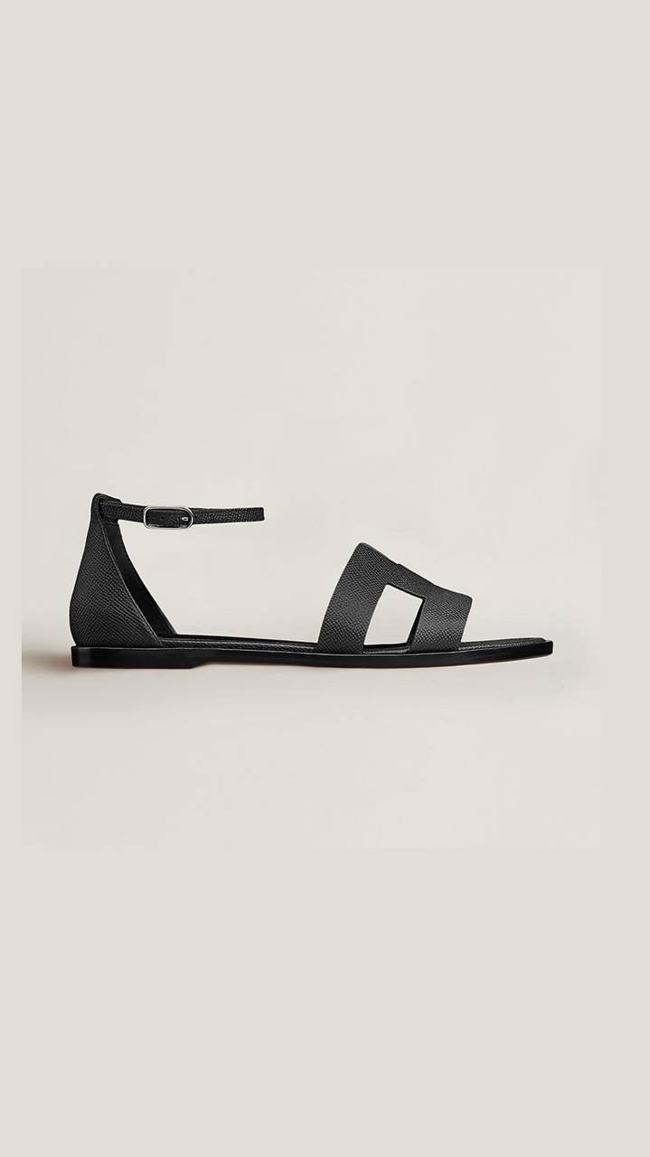 Hermès Santorini Sandals in Epsom calfskin