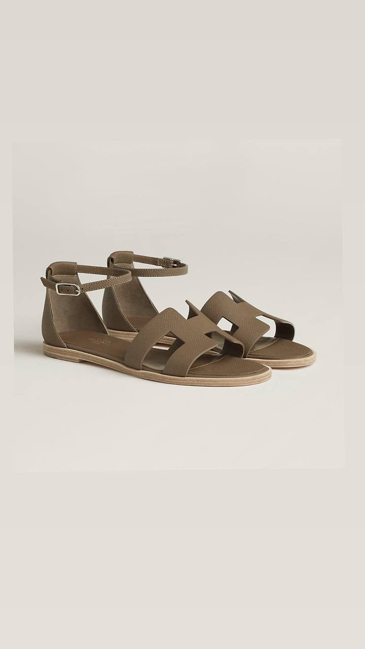 Hermès Santorini Sandals in Epsom calfskin