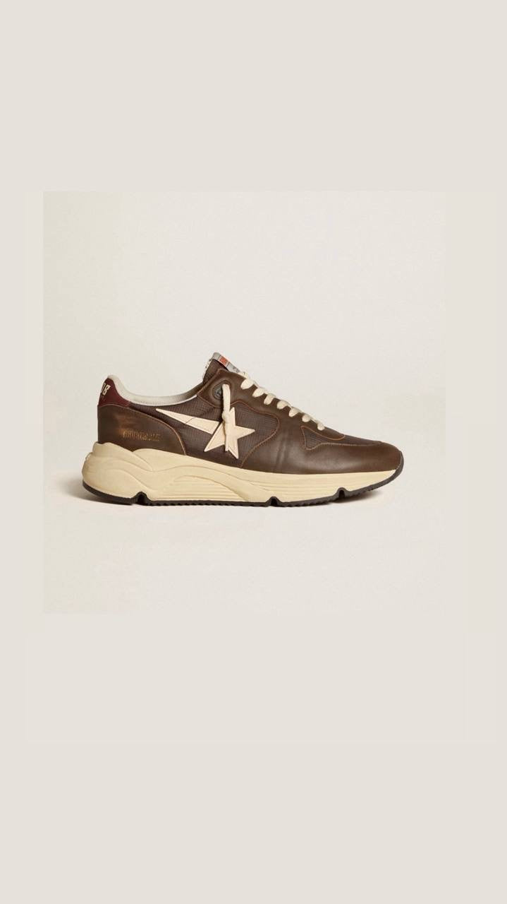 brown Golden Goose Running Sole Sneakers