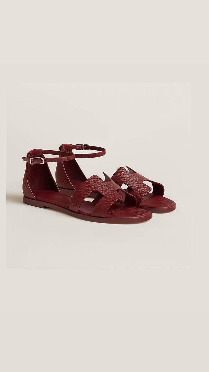 Hermès Santorini Sandals in Epsom calfskin