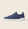 Zegna triple stitch in navy