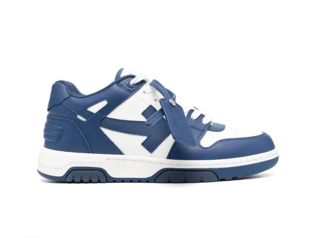 OFF-WHITE Out Of Office “OOO” Low Tops – Dark Blue White